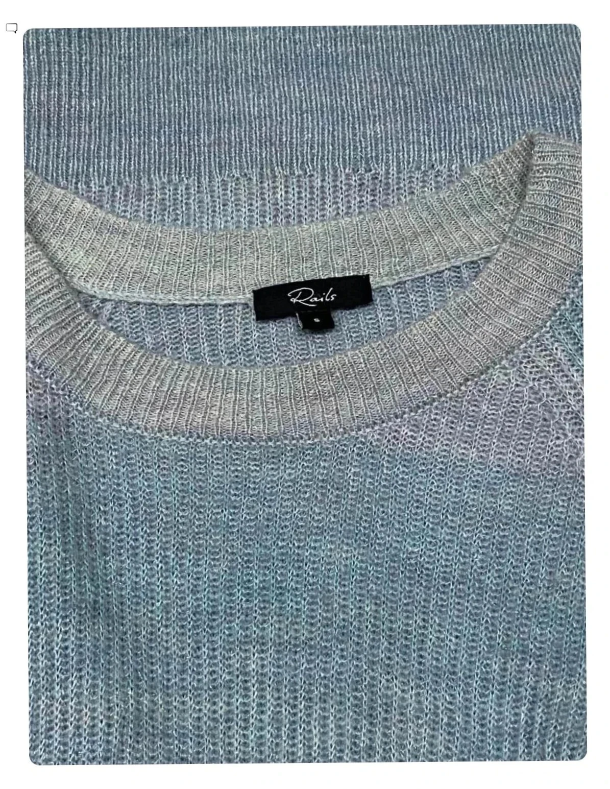 Jersey Venus degradado azul de cuello redondo de manga larga Talla S Rails – photo 7